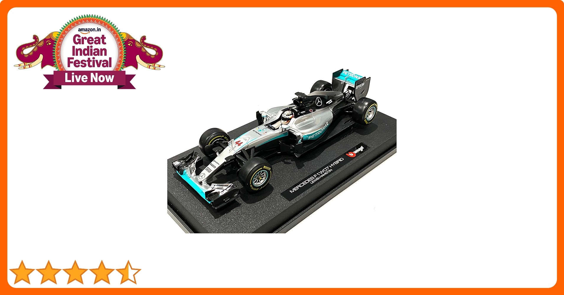 Mercedes AMG F1 W07 Hybrid Petronas Lewis Hamilton 2016 1/18